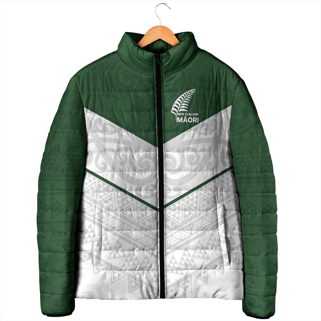 Custom New Zealand Maori Niho Taniwha Padded Jacket - Aussie Hoodie