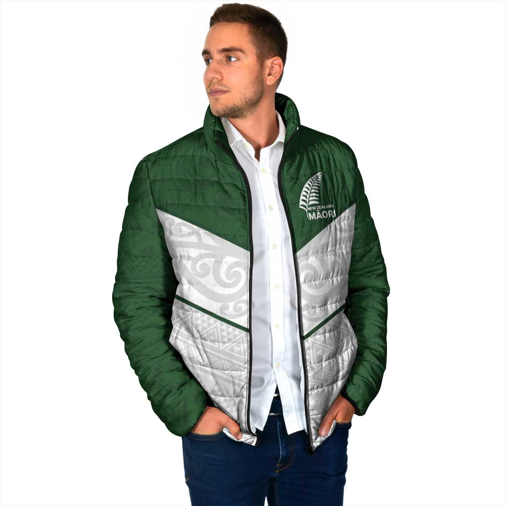 Custom New Zealand Maori Niho Taniwha Padded Jacket - Aussie Hoodie