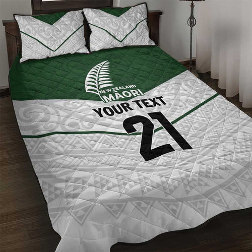 Custom New Zealand Maori Niho Taniwha Quilt Bed Set