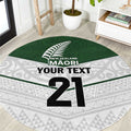 Custom New Zealand Maori Niho Taniwha Round Carpet