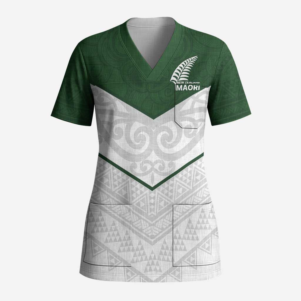 Custom New Zealand Maori Niho Taniwha Scrub Top - Aussie Hoodie