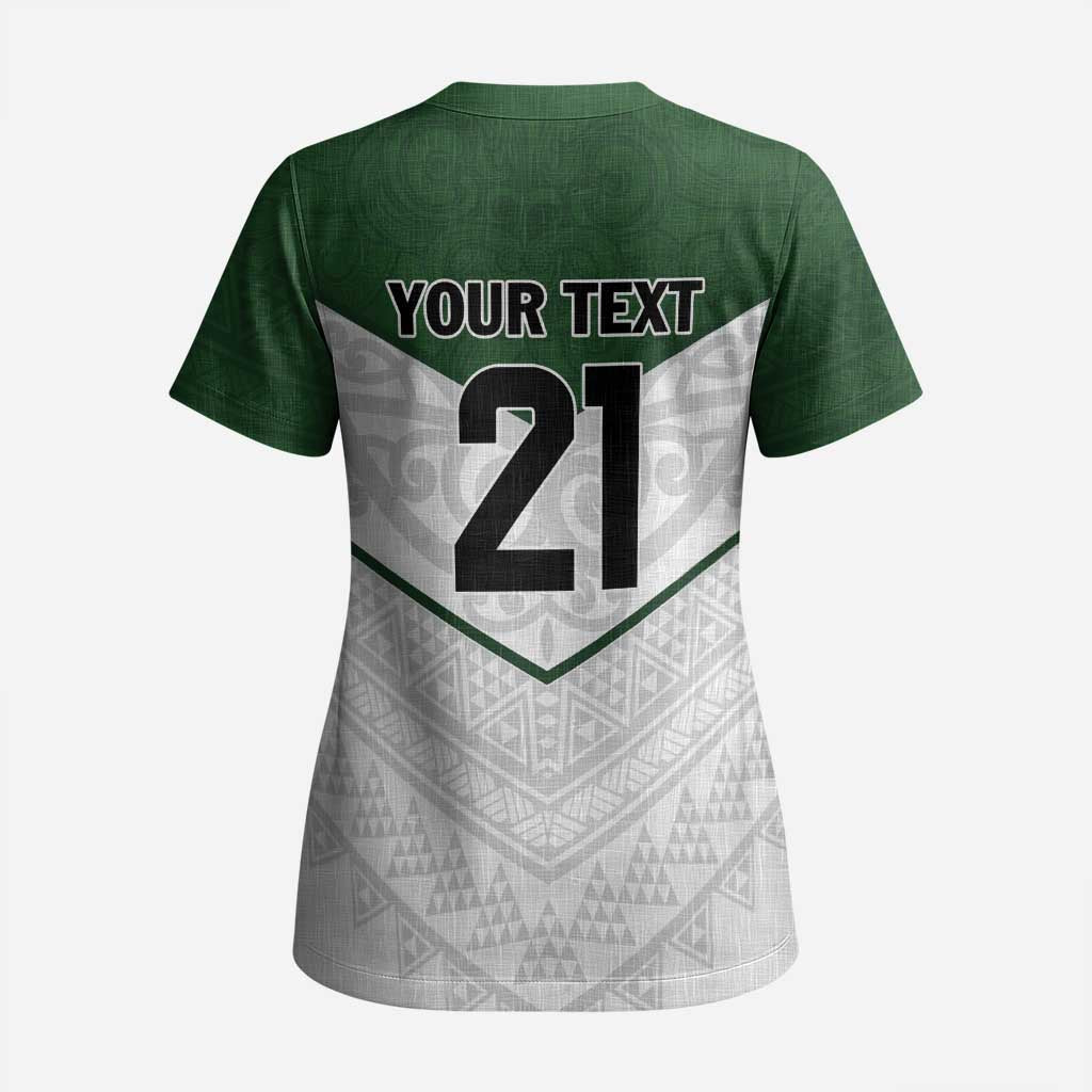 Custom New Zealand Maori Niho Taniwha Scrub Top - Aussie Hoodie