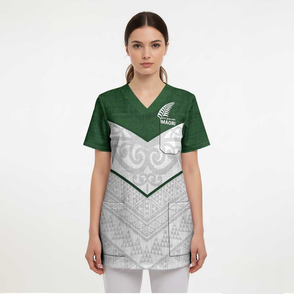 Custom New Zealand Maori Niho Taniwha Scrub Top - Aussie Hoodie