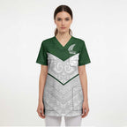 Custom New Zealand Maori Niho Taniwha Scrub Top - Aussie Hoodie