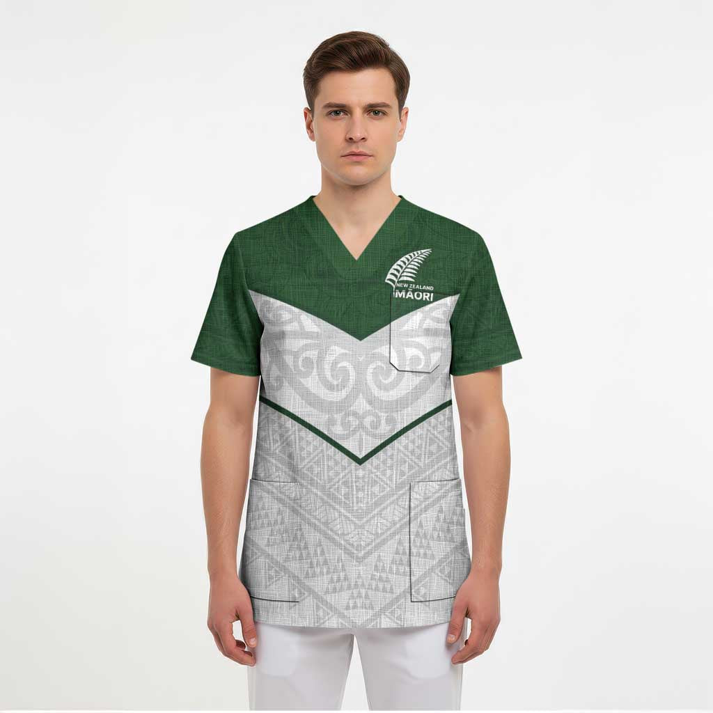 Custom New Zealand Maori Niho Taniwha Scrub Top - Aussie Hoodie