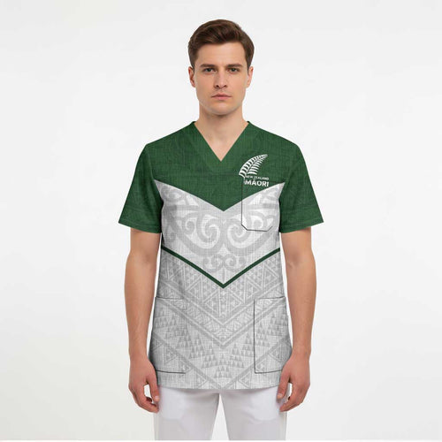 Custom New Zealand Maori Niho Taniwha Scrub Top - Aussie Hoodie
