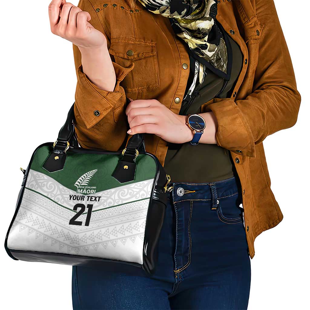 Custom New Zealand Maori Niho Taniwha Shoulder Handbag