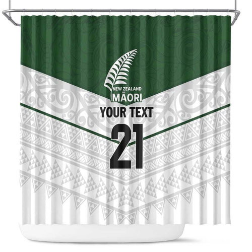 Custom New Zealand Maori Niho Taniwha Shower Curtain