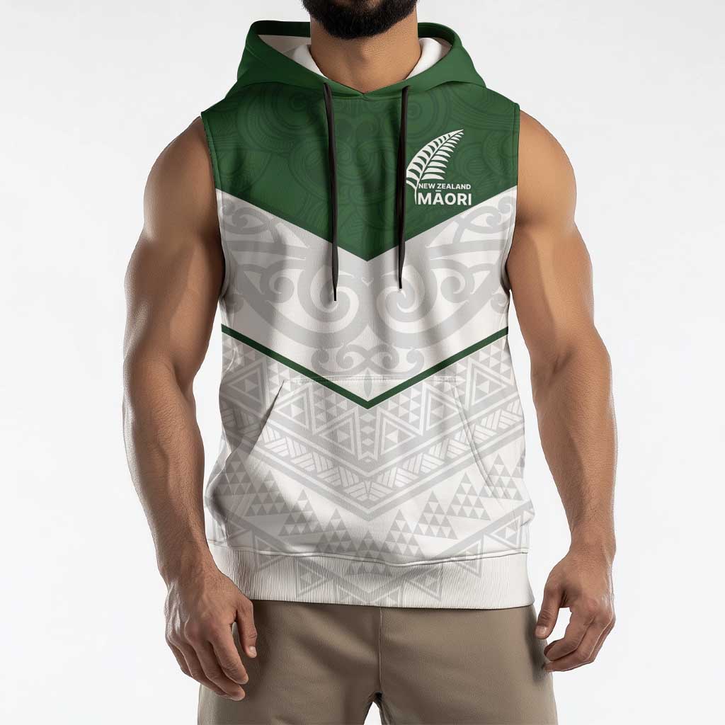 Custom New Zealand Maori Niho Taniwha Sleeveless Hoodie - Aussie Hoodie