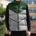 Custom New Zealand Maori Niho Taniwha Sleeveless Puffer Jacket - Aussie Hoodie