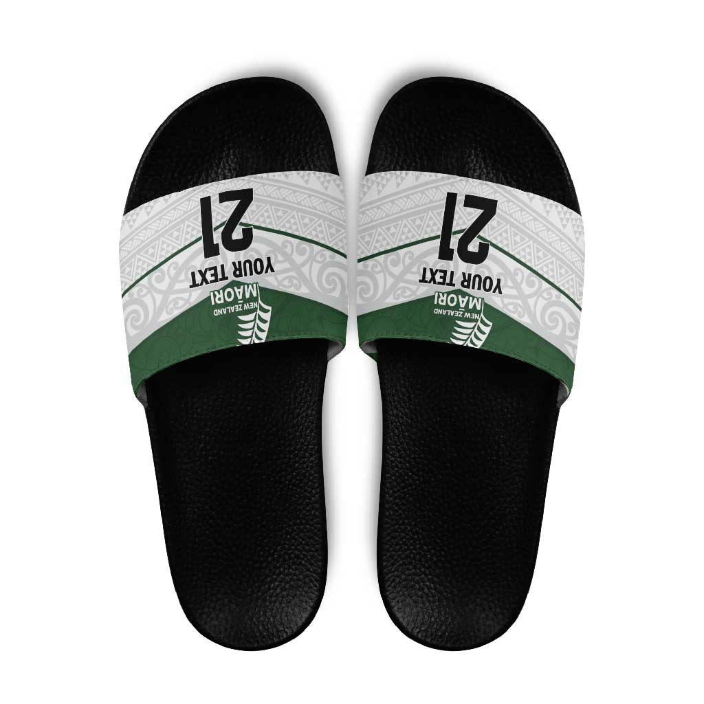 Custom New Zealand Maori Niho Taniwha Slide Sandals - Aussie Hoodie