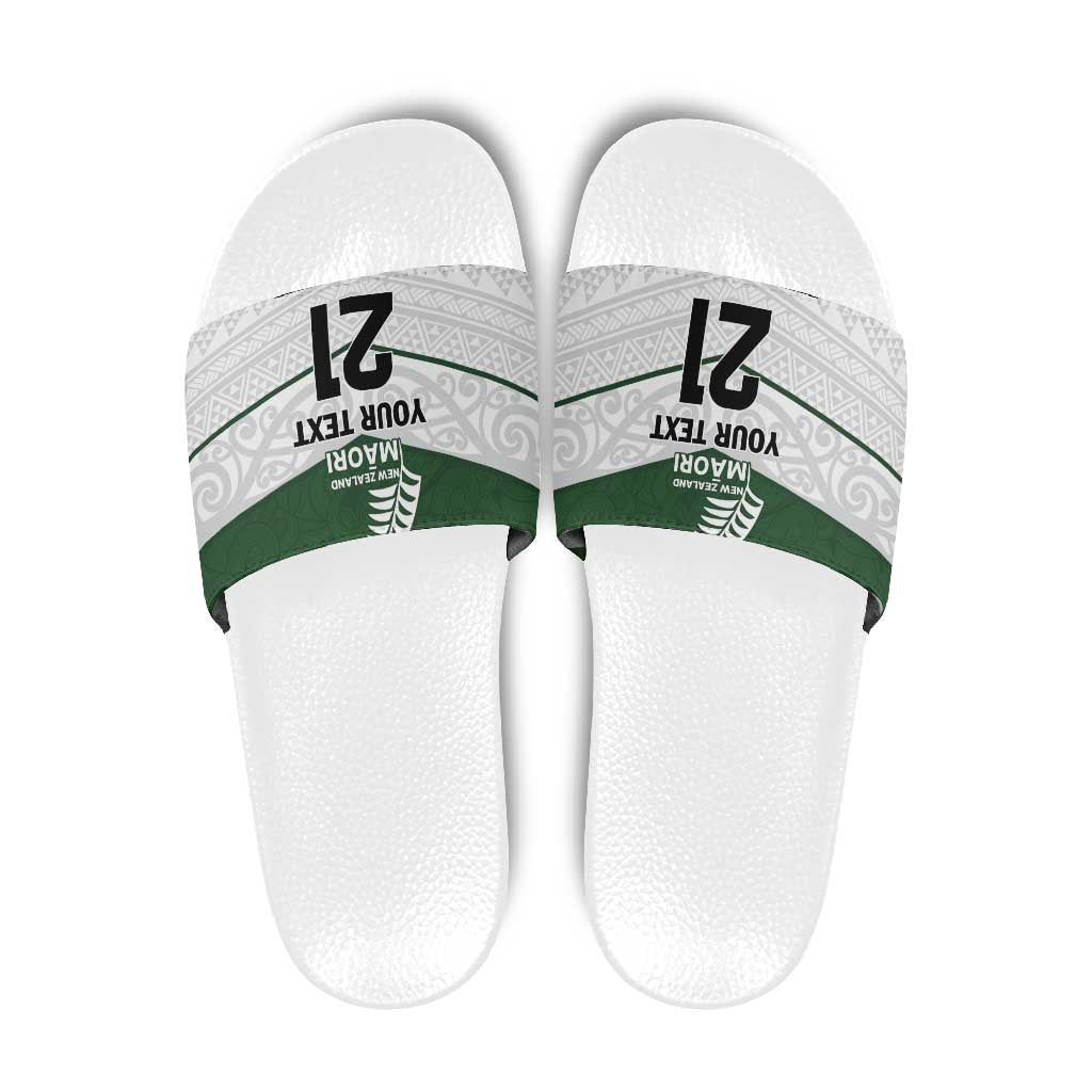 Custom New Zealand Maori Niho Taniwha Slide Sandals - Aussie Hoodie
