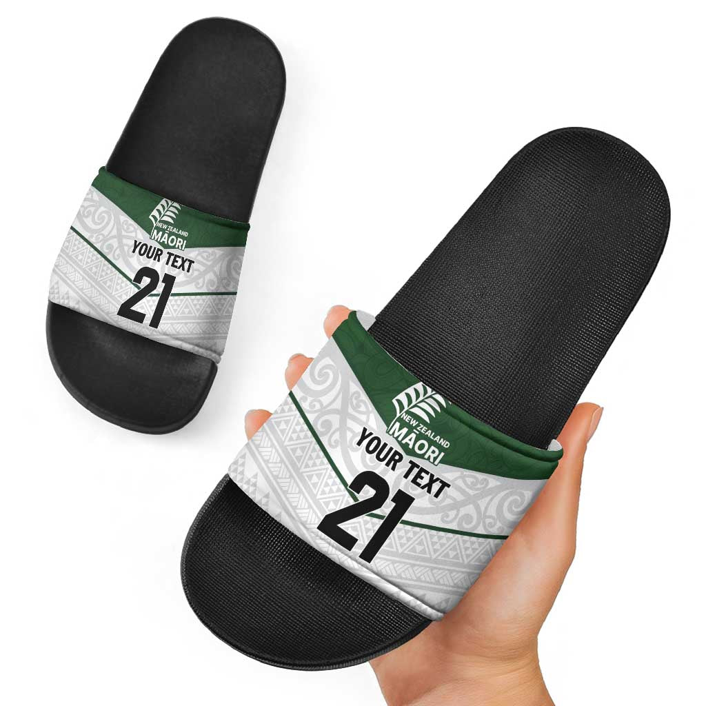 Custom New Zealand Maori Niho Taniwha Slide Sandals - Aussie Hoodie