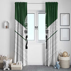 Custom New Zealand Maori Niho Taniwha Window Curtain