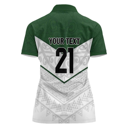 Custom New Zealand Maori Niho Taniwha Women Polo Shirt