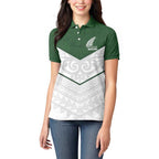 Custom New Zealand Maori Niho Taniwha Women Polo Shirt
