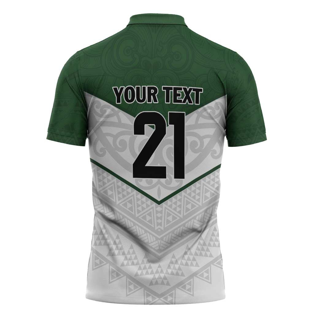 Custom New Zealand Maori Niho Taniwha Zipper Polo Shirt - Aussie Hoodie