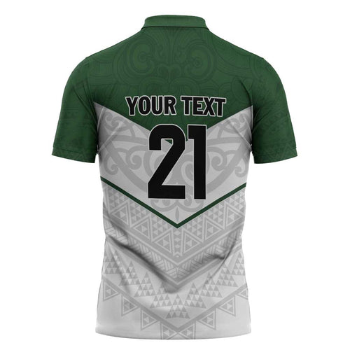 Custom New Zealand Maori Niho Taniwha Zipper Polo Shirt - Aussie Hoodie