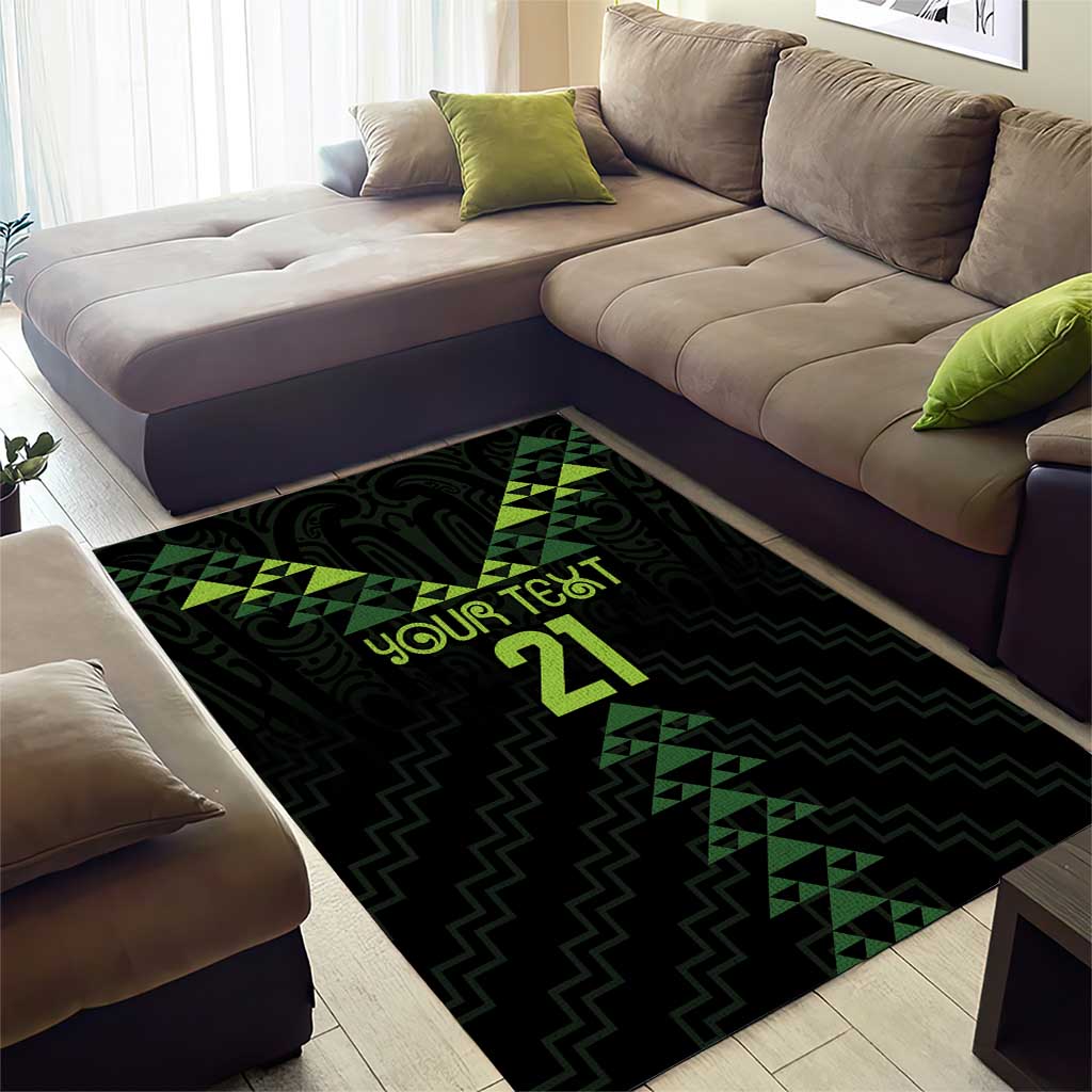 Custom New Zealand Maori Koru Koiri Motif Area Rug