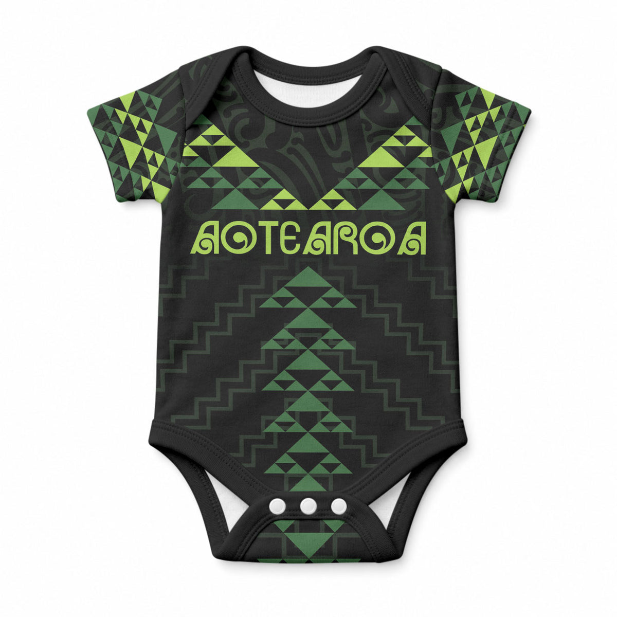 Custom New Zealand Maori Koru Koiri Motif Baby Onesie