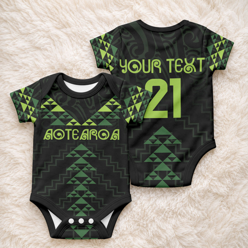 Custom New Zealand Maori Koru Koiri Motif Baby Onesie