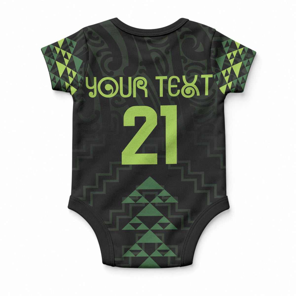 Custom New Zealand Maori Koru Koiri Motif Baby Onesie
