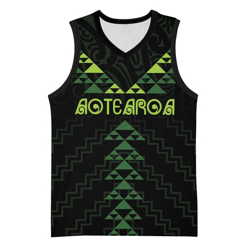 Custom New Zealand Maori Koru Koiri Motif Basketball Jersey - Aussie Hoodie