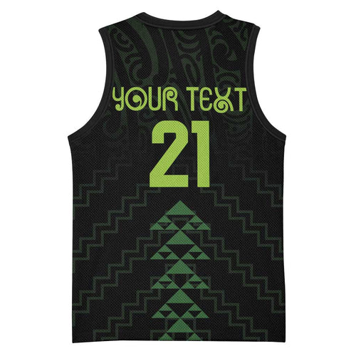 Custom New Zealand Maori Koru Koiri Motif Basketball Jersey - Aussie Hoodie