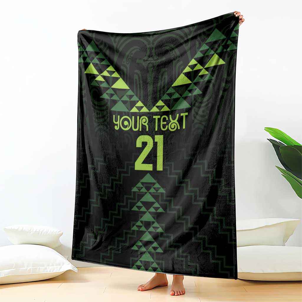 Custom New Zealand Maori Koru Koiri Motif Blanket