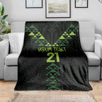 Custom New Zealand Maori Koru Koiri Motif Blanket