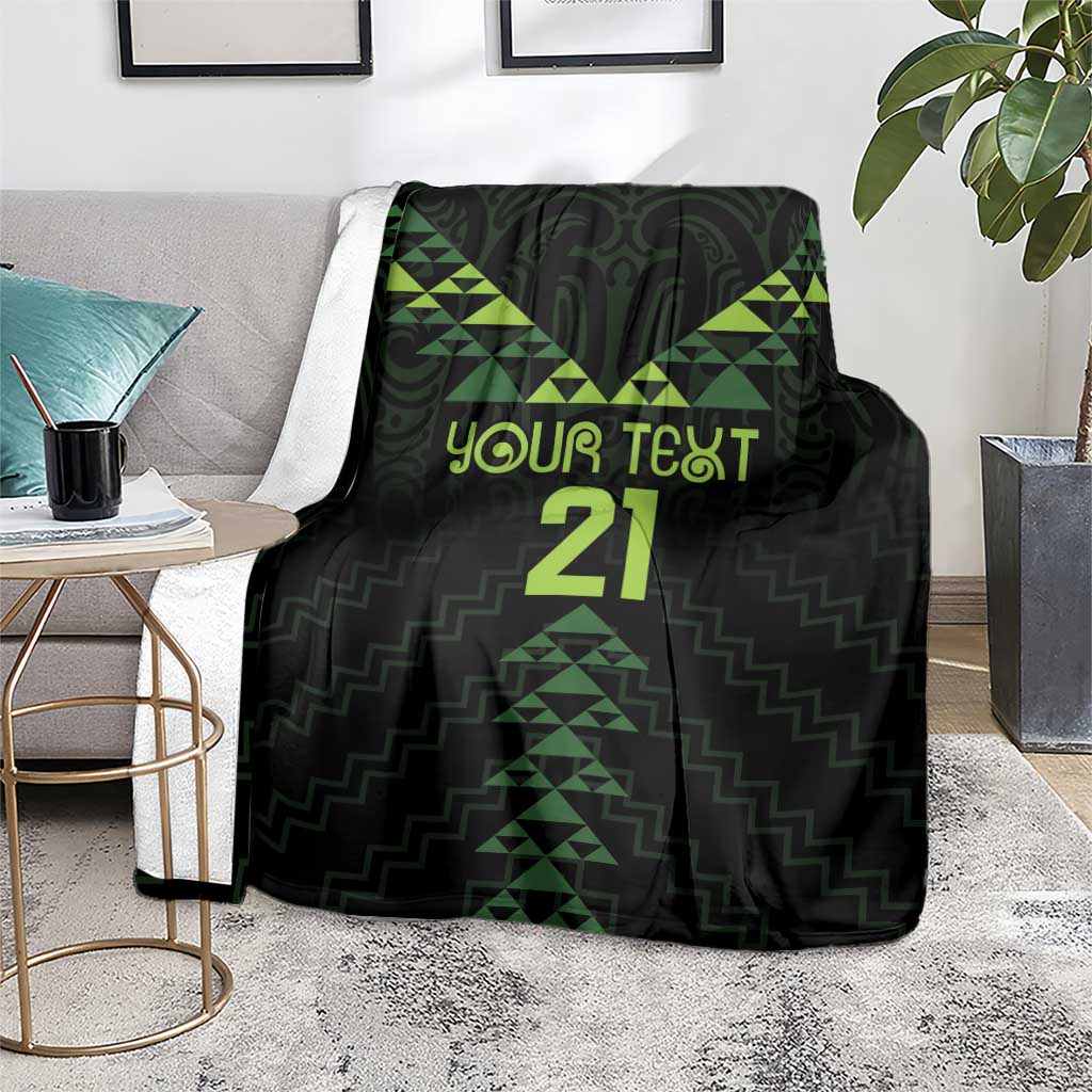 Custom New Zealand Maori Koru Koiri Motif Blanket