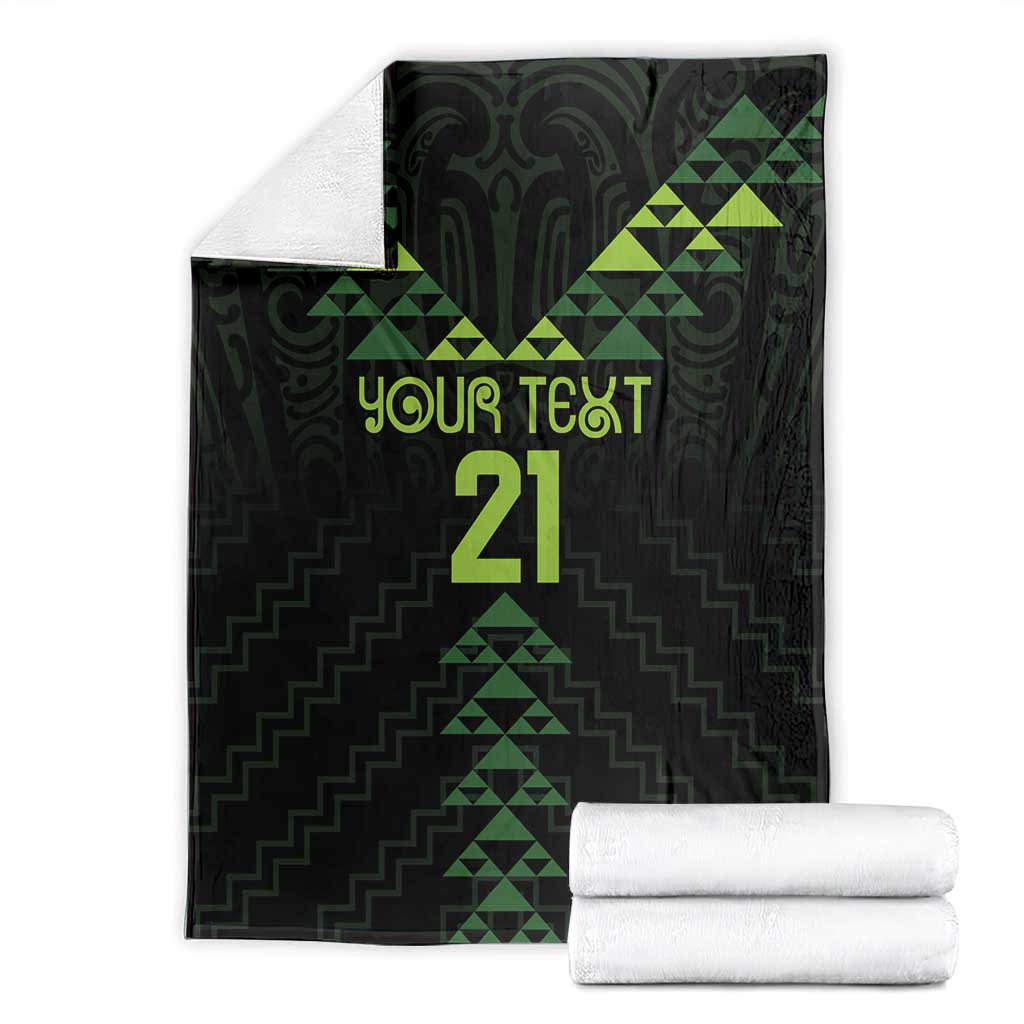 Custom New Zealand Maori Koru Koiri Motif Blanket