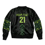 Custom New Zealand Maori Koru Koiri Motif Bomber Jacket