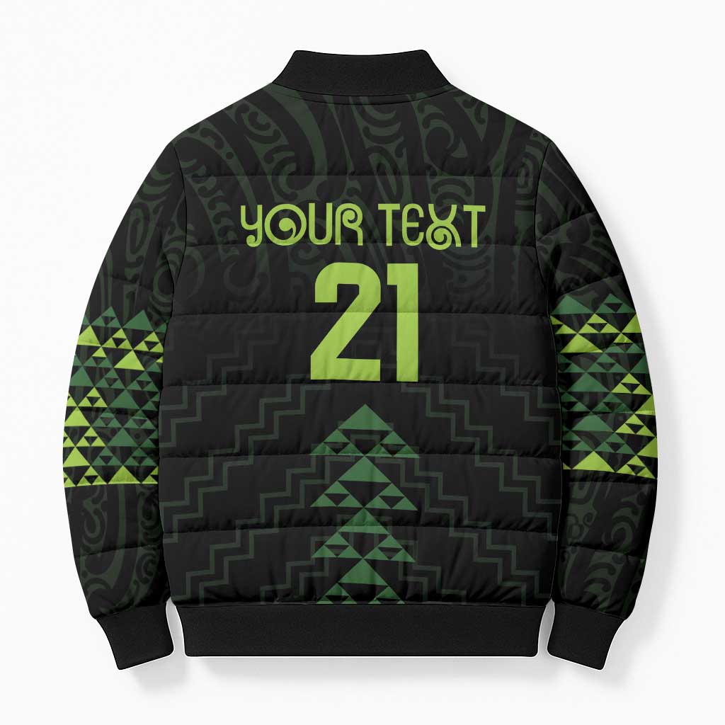 Custom New Zealand Maori Koru Koiri Motif Bomber Puffer Jacket - Aussie Hoodie