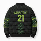 Custom New Zealand Maori Koru Koiri Motif Bomber Puffer Jacket - Aussie Hoodie