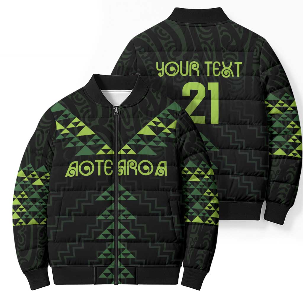 Custom New Zealand Maori Koru Koiri Motif Bomber Puffer Jacket - Aussie Hoodie