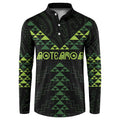 Custom New Zealand Maori Koru Koiri Motif Button Sweatshirt
