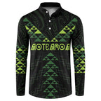 Custom New Zealand Maori Koru Koiri Motif Button Sweatshirt