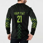 Custom New Zealand Maori Koru Koiri Motif Button Sweatshirt