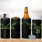 Custom New Zealand Maori Koru Koiri Motif 4 in 1 Can Cooler Tumbler