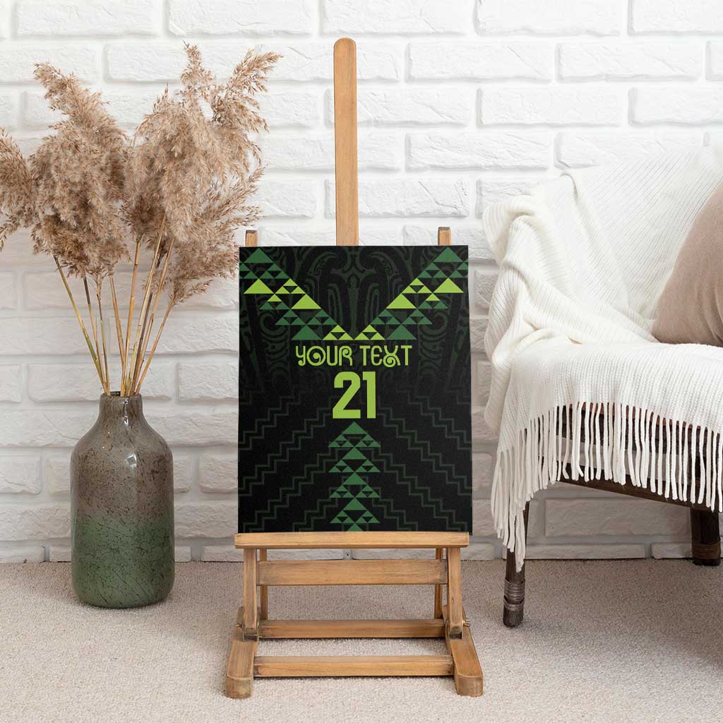 Custom New Zealand Maori Koru Koiri Motif Canvas Wall Art
