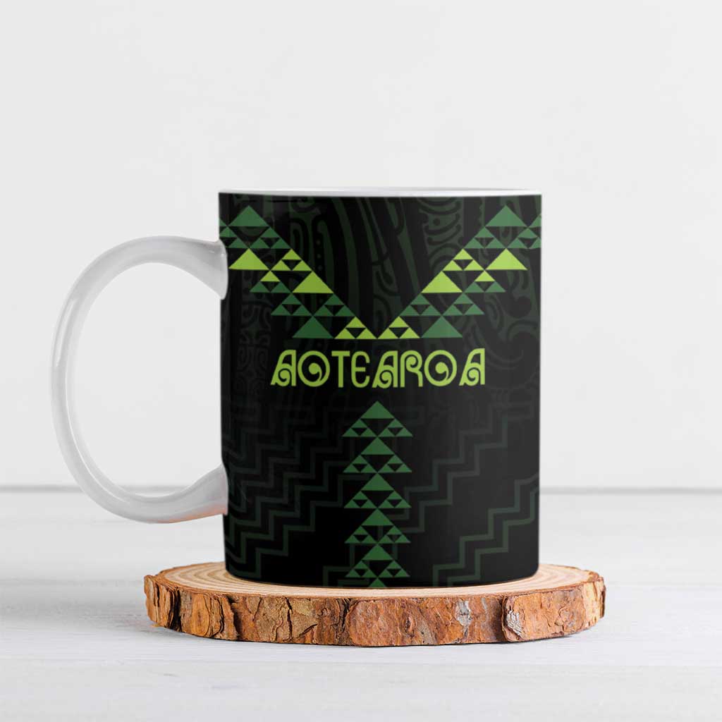 Custom New Zealand Maori Koru Koiri Motif Ceramic Mug - Aussie Hoodie