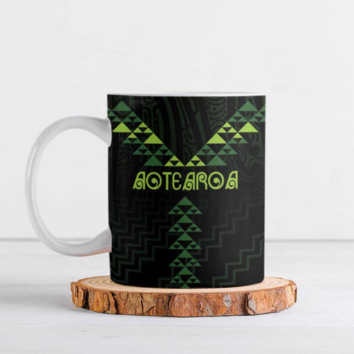Custom New Zealand Maori Koru Koiri Motif Ceramic Mug - Aussie Hoodie