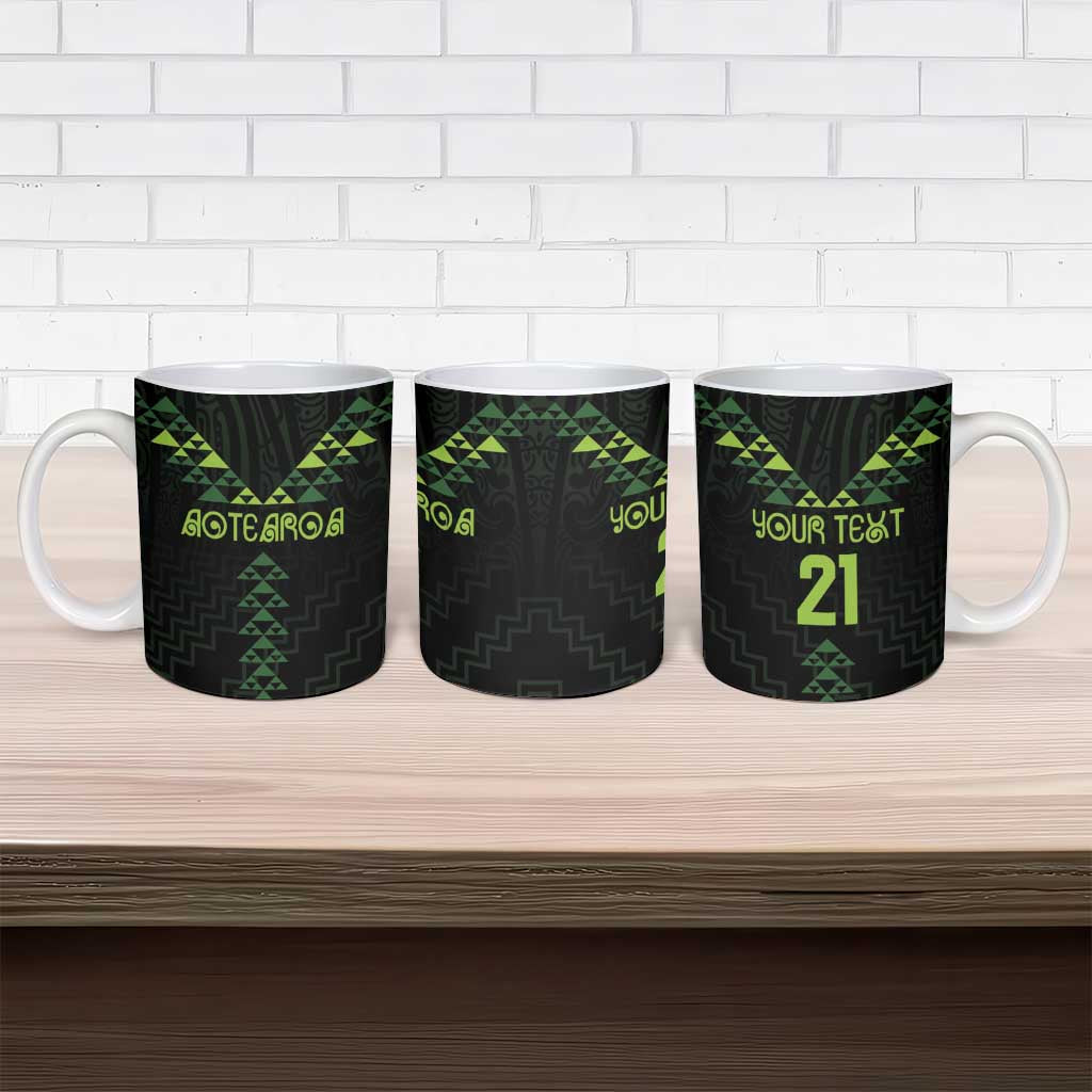 Custom New Zealand Maori Koru Koiri Motif Ceramic Mug - Aussie Hoodie