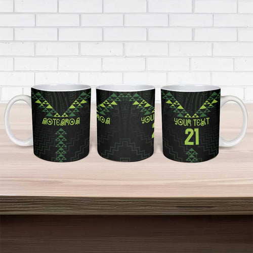 Custom New Zealand Maori Koru Koiri Motif Ceramic Mug - Aussie Hoodie