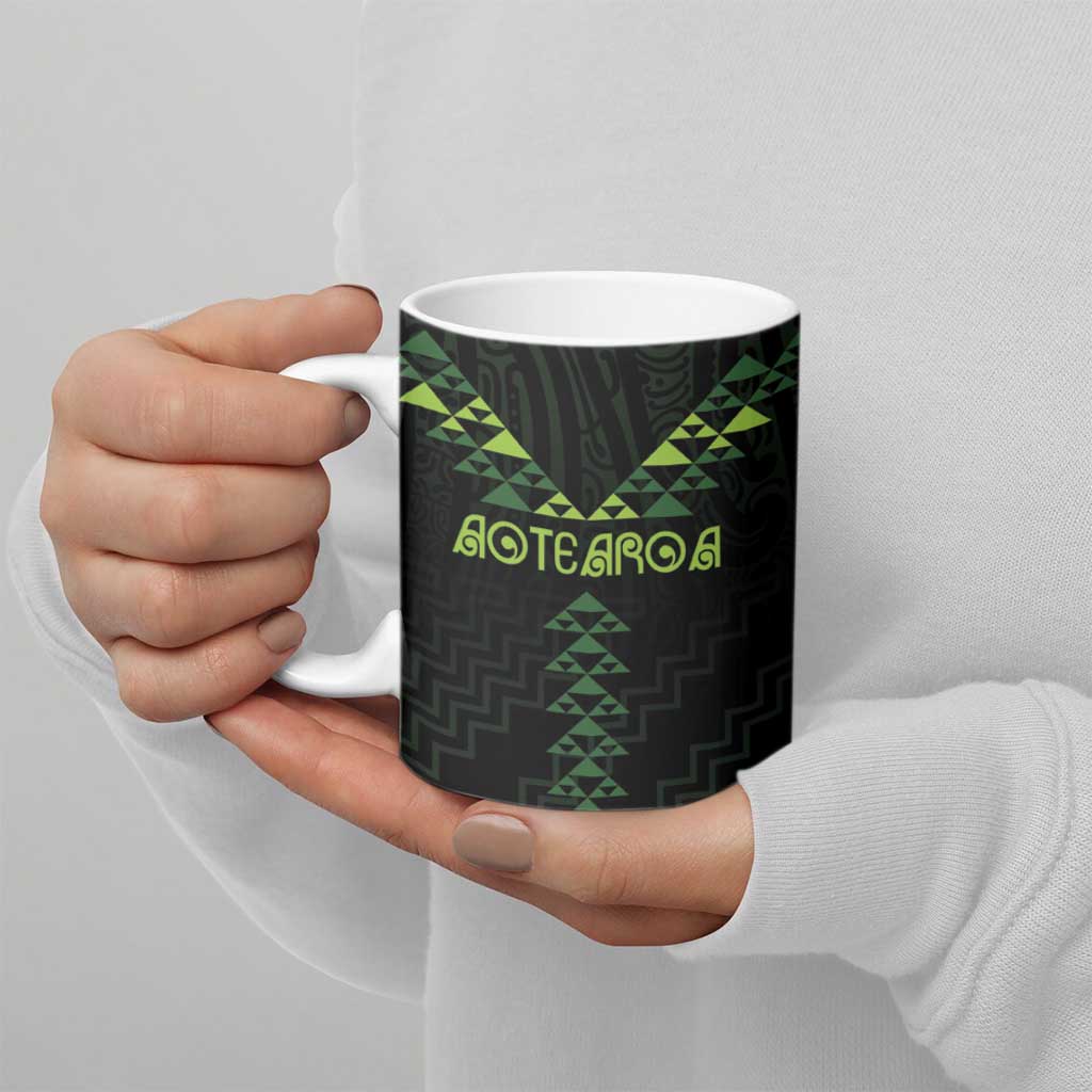 Custom New Zealand Maori Koru Koiri Motif Ceramic Mug - Aussie Hoodie
