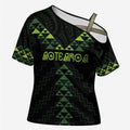 Custom New Zealand Maori Koru Koiri Motif Cross Shoulder Shirt - Aussie Hoodie