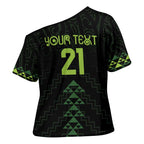 Custom New Zealand Maori Koru Koiri Motif Cross Shoulder Shirt - Aussie Hoodie