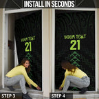 Custom New Zealand Maori Koru Koiri Motif Door Cover - Aussie Hoodie