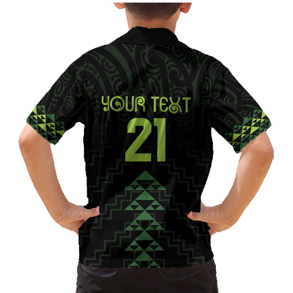 Custom New Zealand Maori Koru Koiri Motif Family Matching Mermaid Dress and Hawaiian Shirt